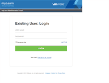 Tablet Screenshot of mylearn.vmware.com